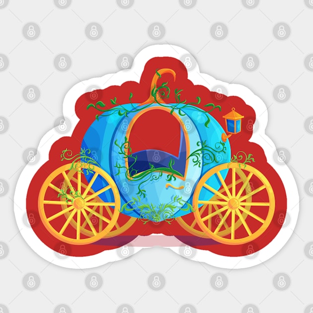 Fairytale Carriage Sticker by Mako Design 